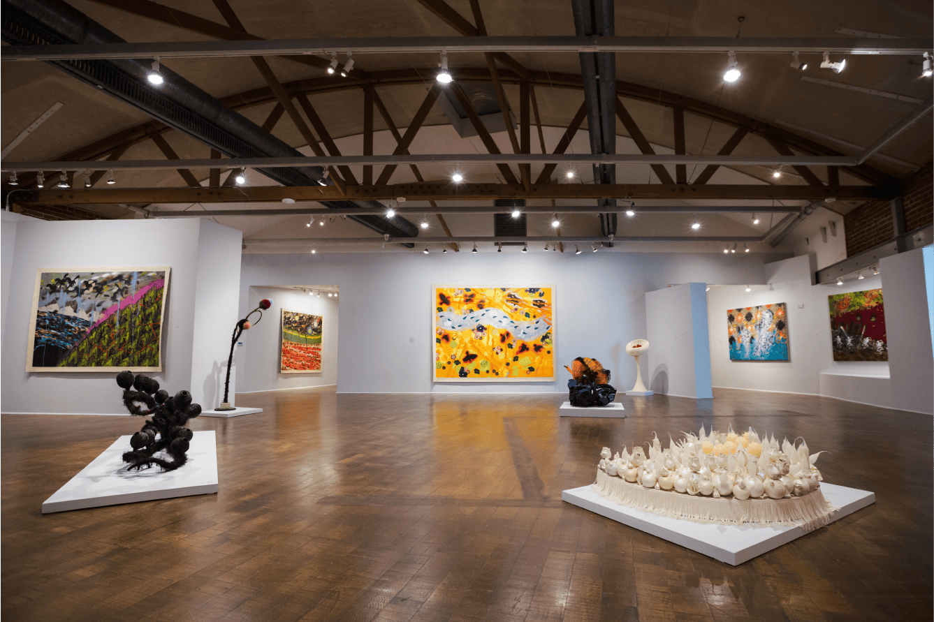 Merion Estes: Unnatural Disasters, installation view, 2018.