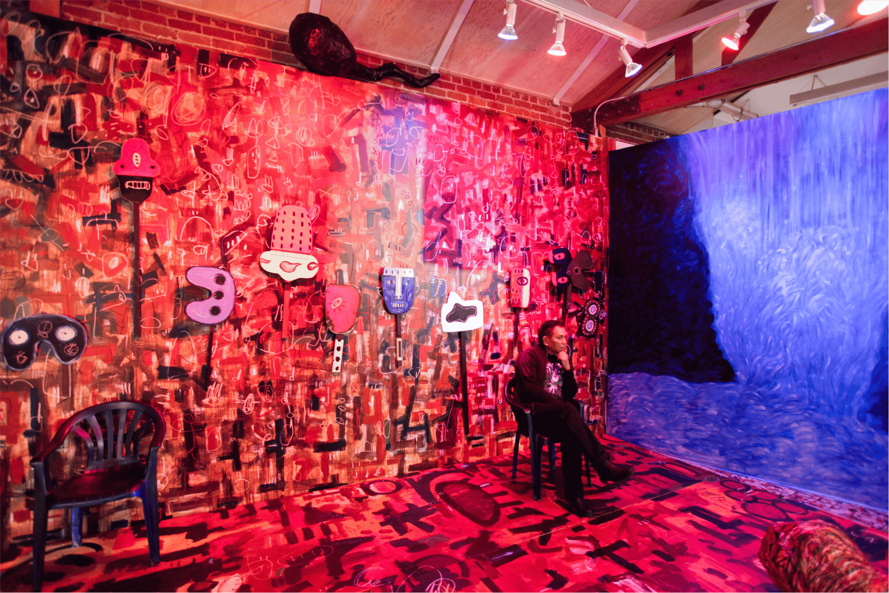 Gronk’s Theater of Paint, installation view, 2016.