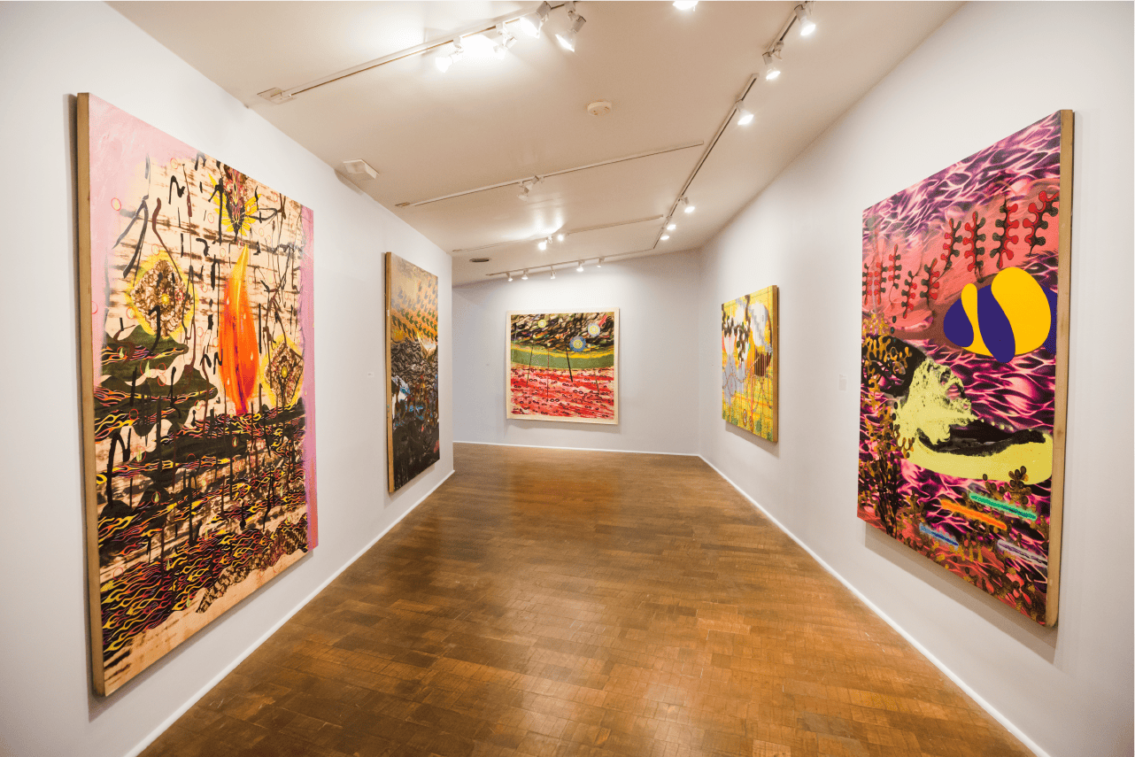 Merion Estes: Unnatural Disasters, installation view, 2018.