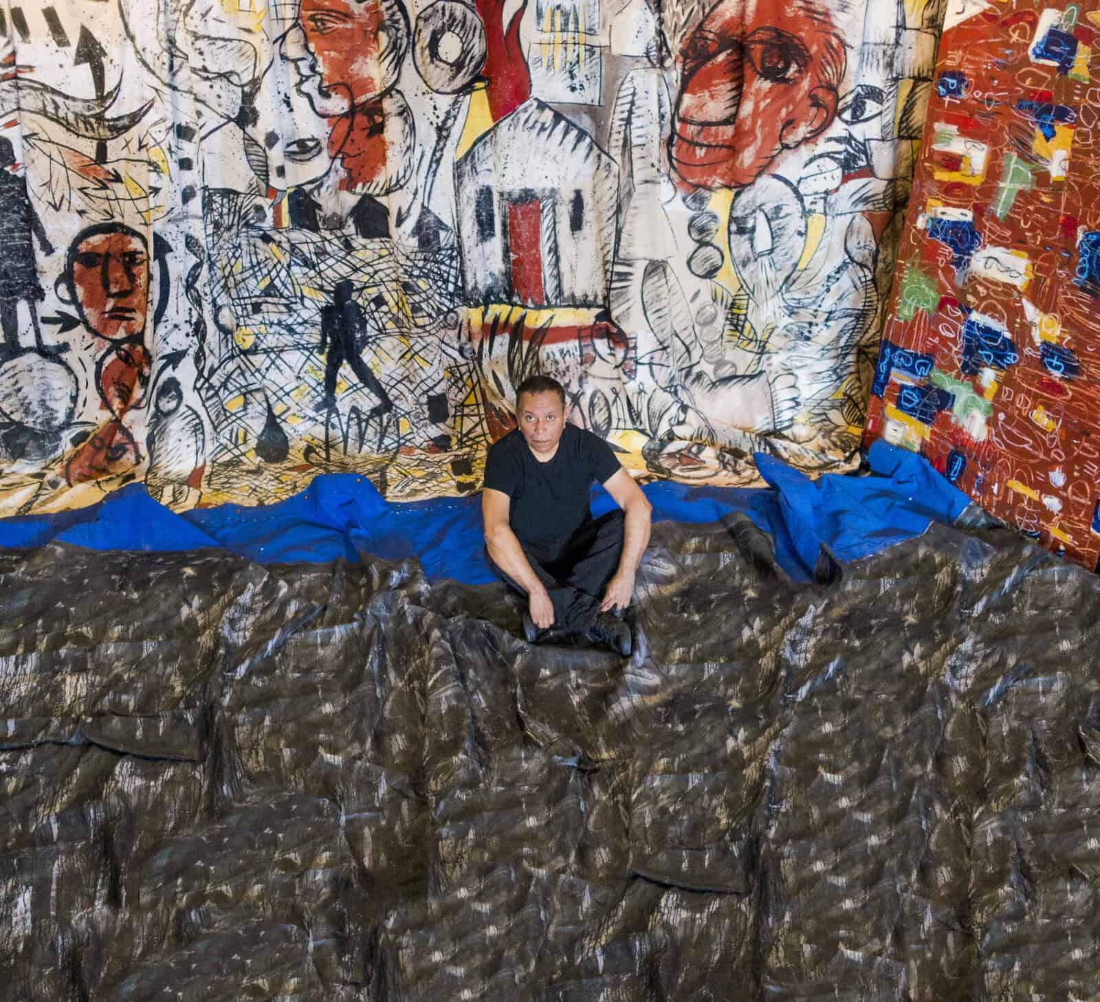 Gronk in his studio, 2016. 