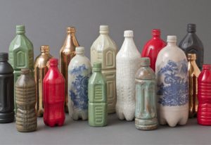 Keiko Fukazawa, Chinese Still Life #1, 2013. Porcelain, glaze, transfers, gold luster, dimensions variable, courtesy of the artist. Photo: Susan Einstein.