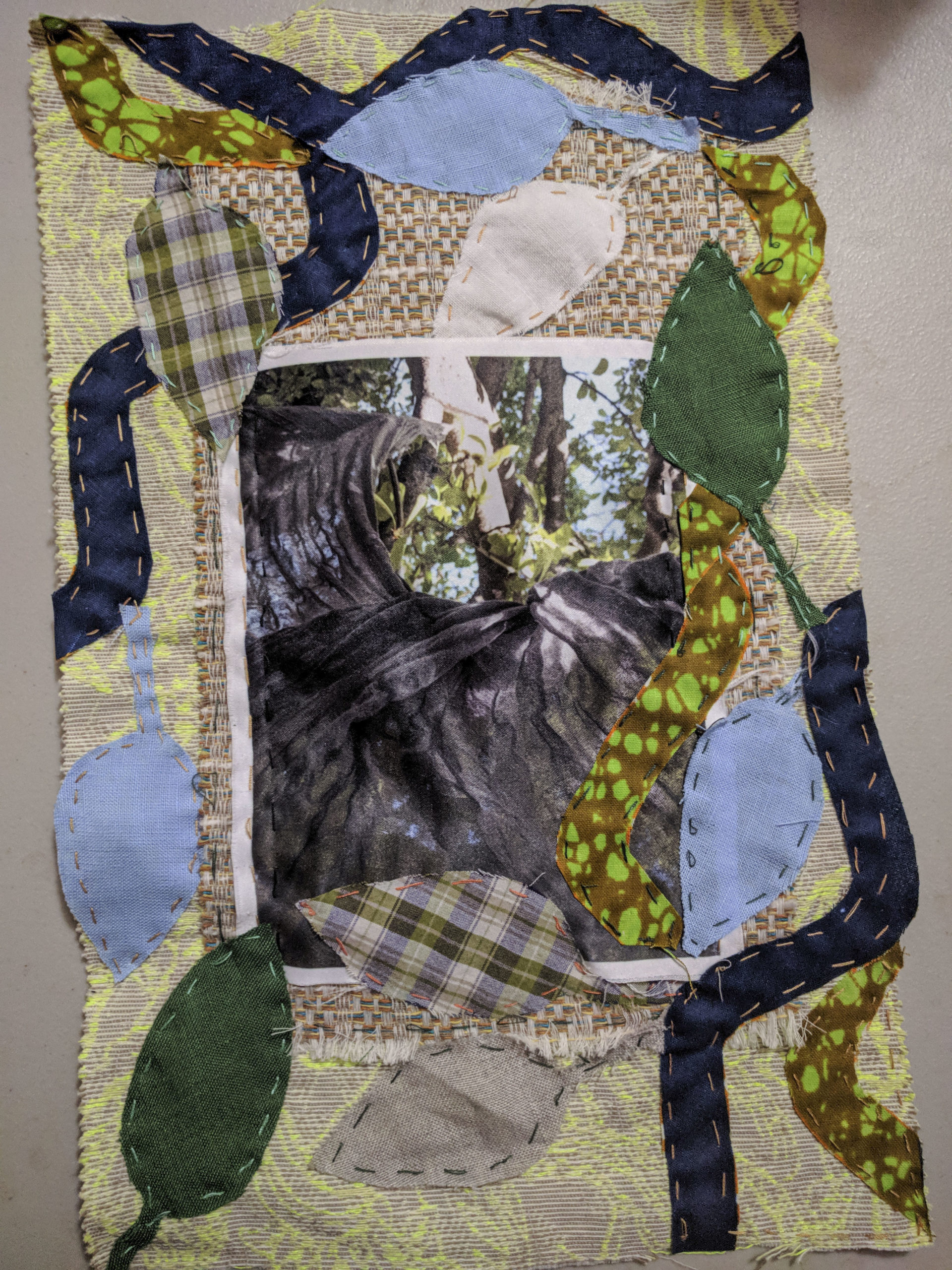 At the End of My Rope, Fiber Collage 