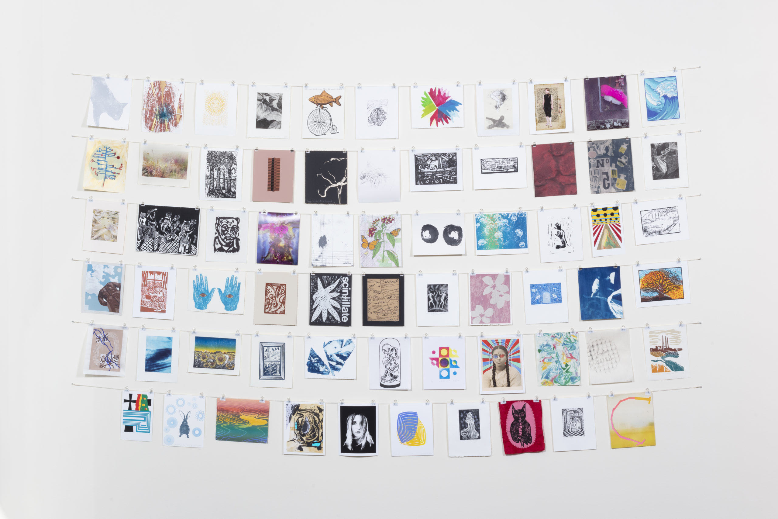 Many More Print Exchange, installation view, 2022. Courtesy of Craft Contemporary. Photo: Josh Schaedel.